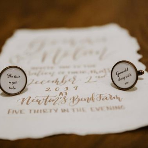 Handmade Men's Cuff Links Wedding gift for Groom - Picture 3 of 6